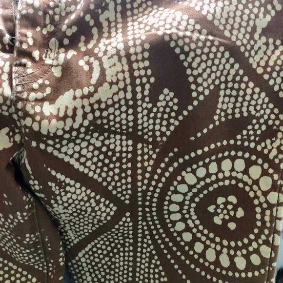 Free People Pumpkin Spice, Sexy Stretch Jeans with Exotic Print. - Picture 14 of 16